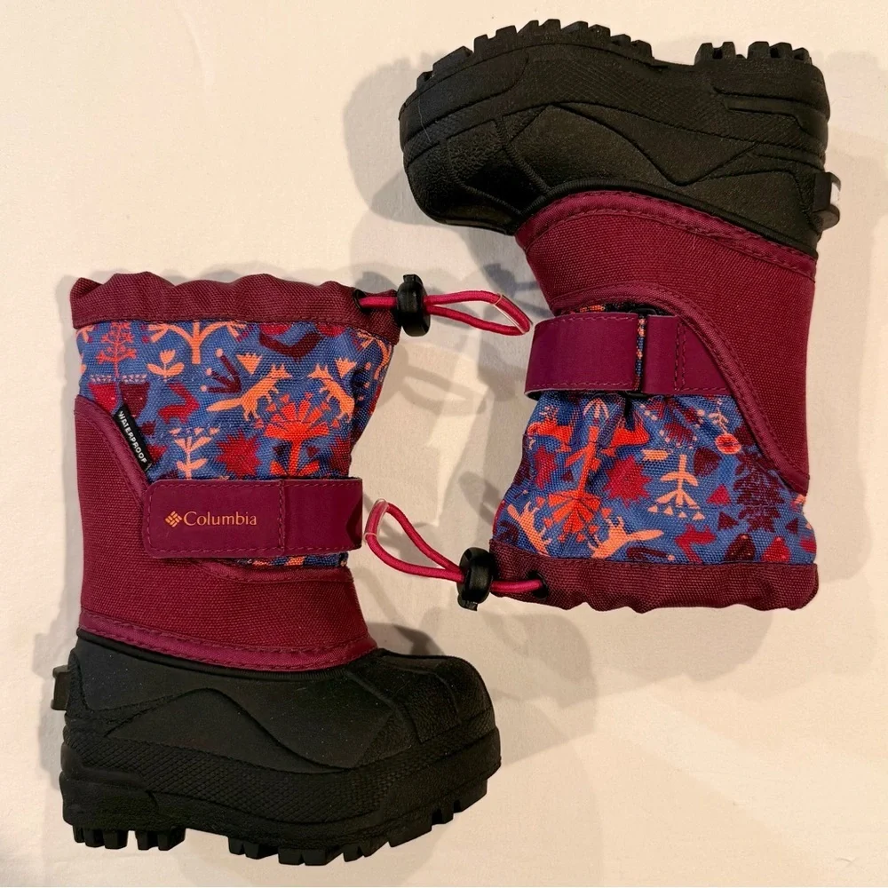 New Columbia Boots Girls 5 Little Kids Powderbug Plus II Waterproof Insulated